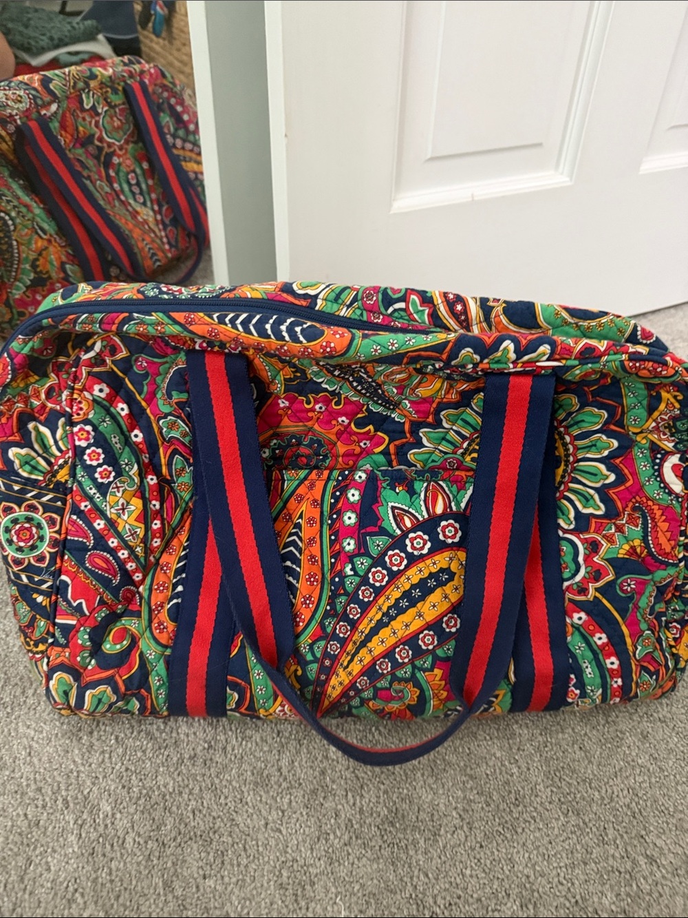 Vera Bradley Multicolor Paisley Quilted Travel Bag